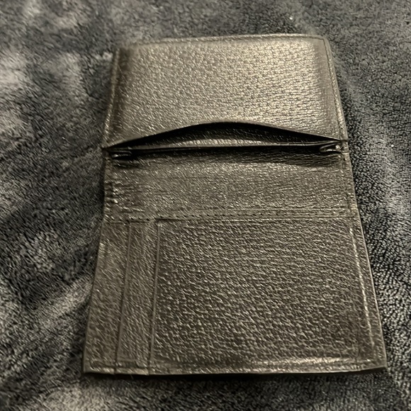 BLACK LEATHER GUCCI WALLET FOR MEN - Picture 3 of 3